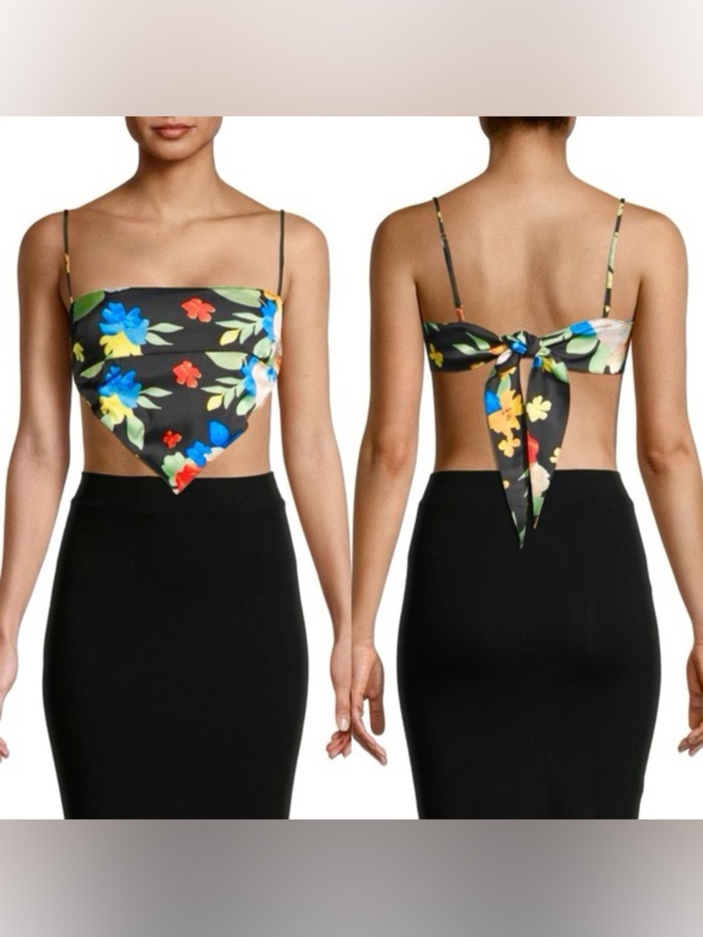 Wewornwhat Danielle Bernstein bandana crop top xs